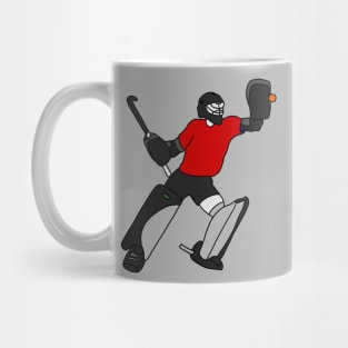 Field Hockey Goalie Red 3 Mug